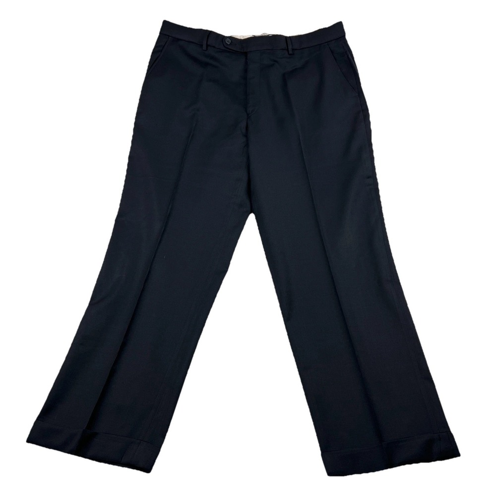 Patrick James West Coast Classic Dress Pants 37x29 Black Super 120s Wool